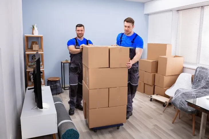 Auspacken persönlicher Gegenstände im neuen Raum Auspacken persönlicher Gegenstände im neuen Raum